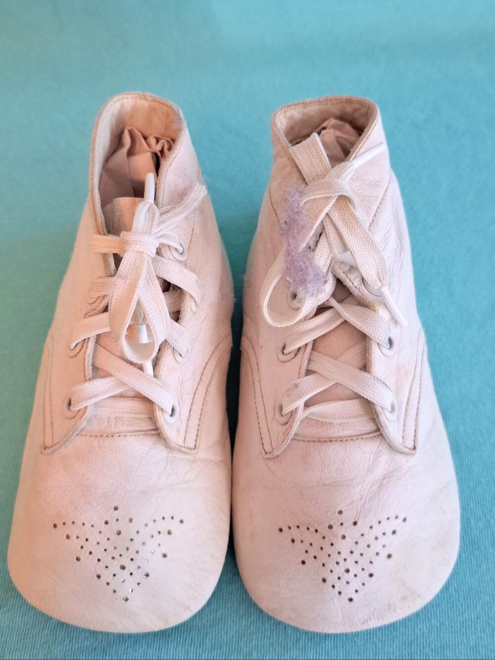 Vintage Mrs. Days Ideal Soft Leather Baby Shoes 1957